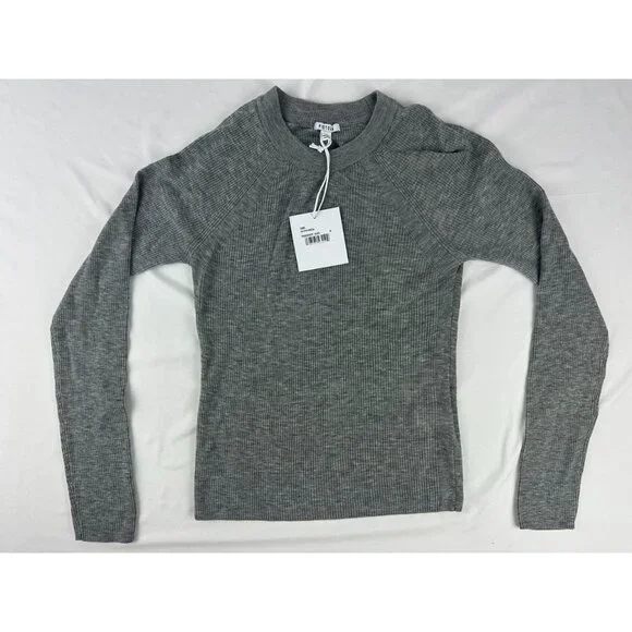 NWT Pistola Juno Feather Weight Sweater in Heather Charcoal Size Medium - Picture 2 of 10